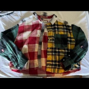 American Eagle patchwork flannel